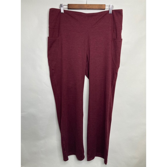 J.Jill Pants - J.Jill Fit Performance High-Rise Bootcut Pants Red Heather XL Petite Workout Gym